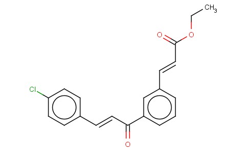 2-PROPENOIC ACID, 3-(3-(3-(4-CHLOROPHENYL)-1-OXO-2-PROPENYL)PHENYL)-, ETHYL ESTER, (E,E)-